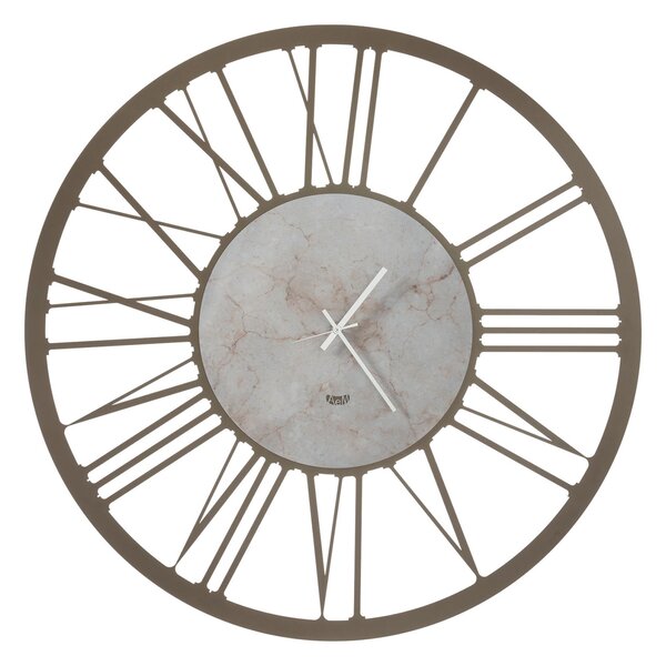 Orologio da parete CLASSICO MARMO BIG , Diametro 90 cm quadrante effetto marmo marmo stampato e numeri romani Bronzo