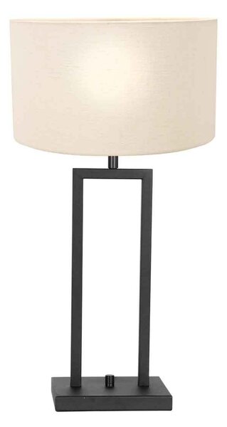Steinhauer - lampada da tavolo - Stang - nero - lino metallo - Ø 30cm - E27 - 8211ZW