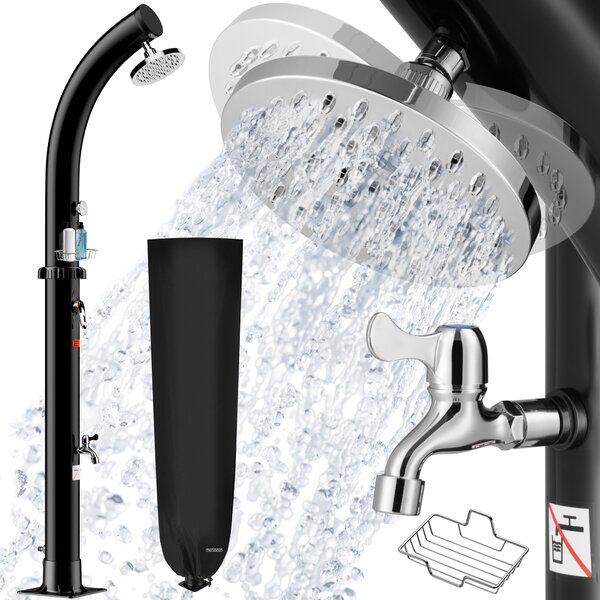 MONZANA® Doccia Solare Bow 20 L Soffione 360° Miscelatore Rubinetto 60°C Piscina Giardino Campeggio