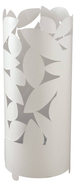 Porta Ombrelli Autunno in metallo, diam.23x55h, colore Bianco Neve
