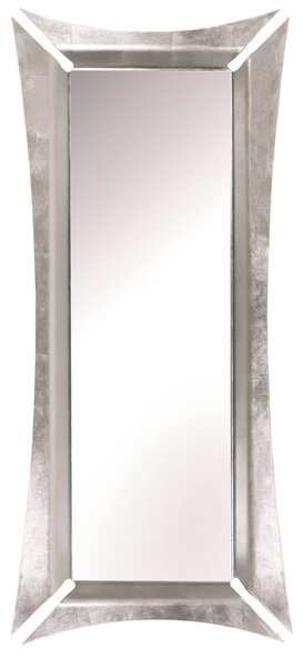 Specchio elegante da terra Morgana in metallo, 75x167h(42x135), colore Argento