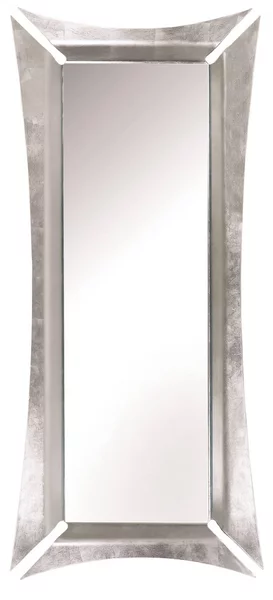 Specchio elegante da terra Morgana in metallo, 75x167h(42x135), colore Argento