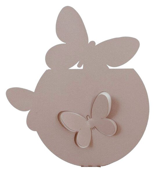 Porta Umidificatore Farfalle in metallo, colore Beige