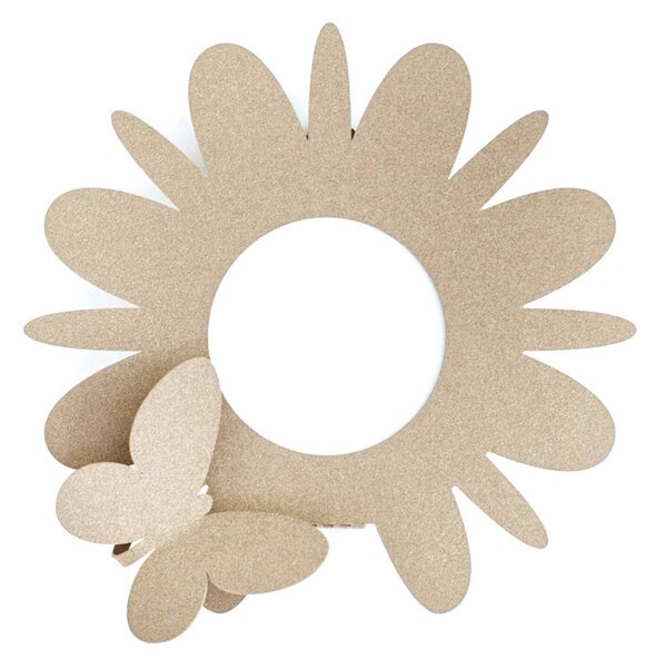 Porta Umidificatore Fiorello in metallo, colore Beige