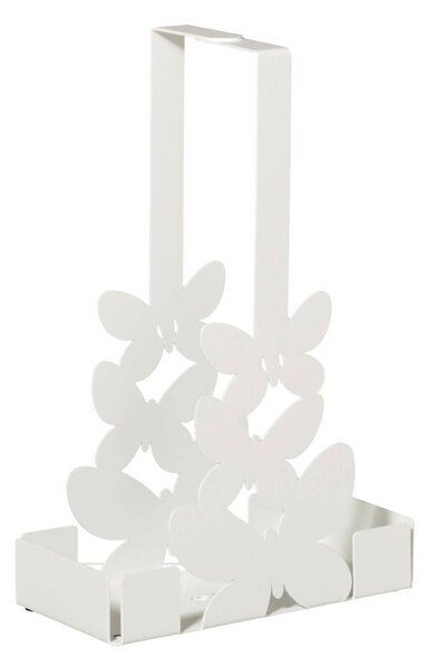 Porta Bicchieri Butterfly in metallo, 8x16Px25h, colore Bianco Neve