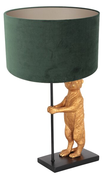 Anne Lighting - lampada da tavolo - Animaux - nero - metallo velluto - Ø 30cm - E27 - 8226ZW