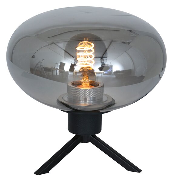 Steinhauer - lampada da tavolo - Reflexion - nero - vetro metallo - Ø 22cm - E27 - 2681ZW