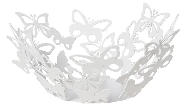 Centrotavola composto da varie farfalle che, con le loro ali traforate FARFALLOSO, dimensioni 37 x h 16 cm, colore Bianco