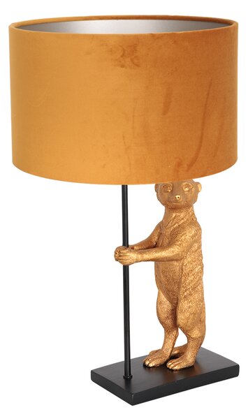 Anne Lighting - lampada da tavolo - Animaux - nero - metallo velluto - Ø 30cm - E27 - 8228ZW