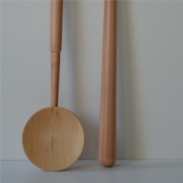 Coppia posate insalata in Legno Di Ontano 34x6,5 cm non lavabili in lavastoviglie colore Legno Naturale