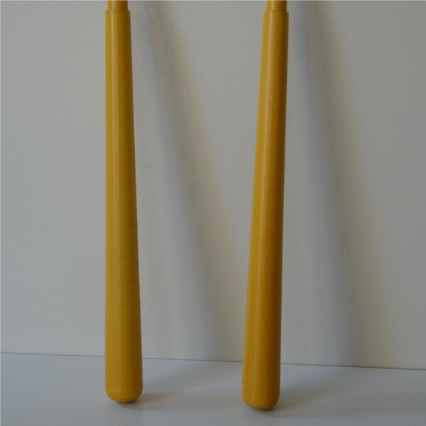 Coppia posate insalata in Legno Di Ontano 34x6,5 cm non lavabili in lavastoviglie colore Giallo