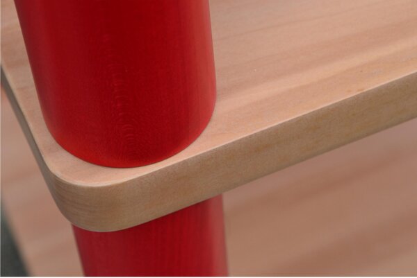 Carrello da cucina in legno con ripiani in massello 50x70xh100 legno di mogano colorato e ripiani in massello