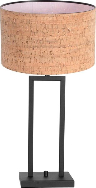 Steinhauer - lampada da tavolo - Stang - naturale nero - metallo tessile - lampada da comodino - E27 - 4357ZW