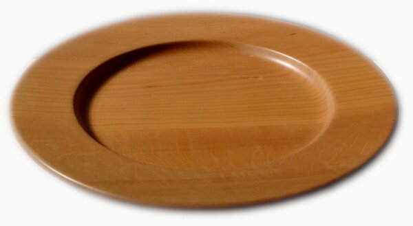 Sottopiatto in legno massello � 32xh 3,2cm con legno massello di tiglio , il piatto � lavorato e tornito singolarmente a mano Naturale