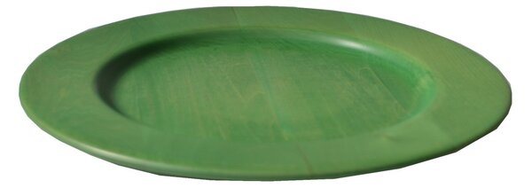 Sottopiatto in legno massello � 32xh 3,2cm con legno massello di tiglio , il piatto � lavorato e tornito singolarmente a mano Verde