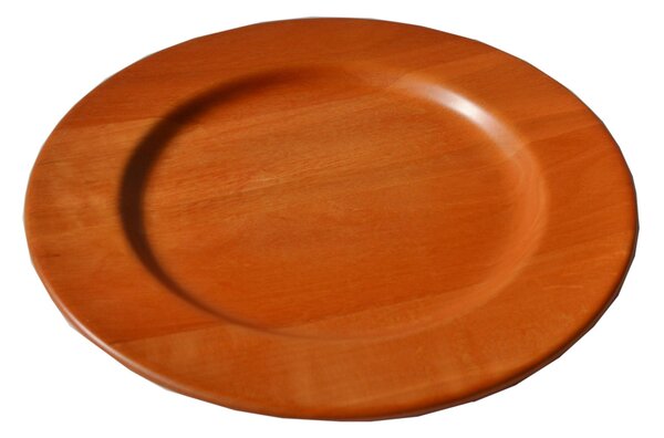 Sottopiatto in legno massello � 32xh 3,2cm con legno massello di tiglio , il piatto � lavorato e tornito singolarmente a mano colore Arancio