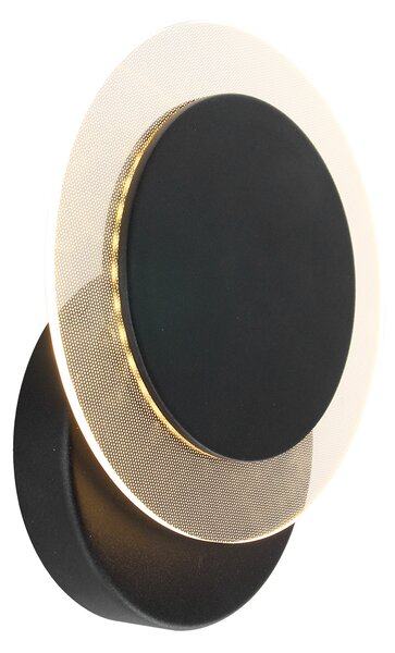 Steinhauer - lampada da parete - Lido - nero - plastica metallo - Ø 17cm - LED - 2564ZW