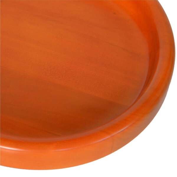 Ciotola in legno massello tornita a mano Big � 42xh 6 cm per centrotavola portafrutta o vassoio colore Arancio