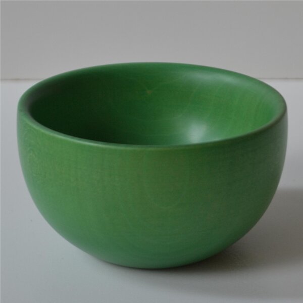 Ciotolina tornita a mano in legno massello � 10xh 06 cm per macedonia , gelato , pinzimonio , aperitivi Verde