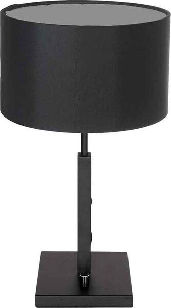 Steinhauer - lampada da tavolo - Stang - nero - lino metallo tessuto - Ø 20cm - E27 - 7197ZW