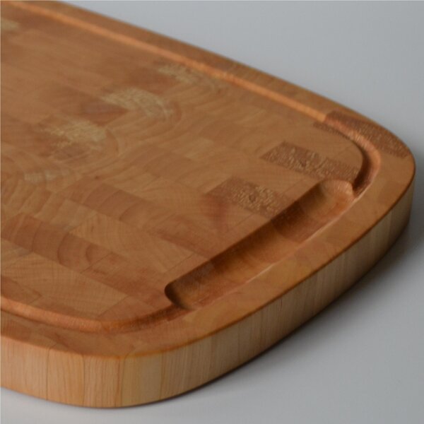 Tagliere ovale in legno di ontano 46x30xh2,5 cm lavorazione a tasselli masselli di legno