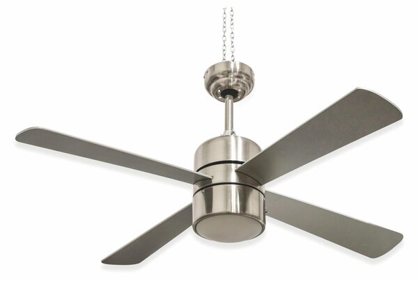 VENTILATORE SOFFITTO 120CM C-4 PALE LUCE E TELEC in Legno - Metallo Bianco