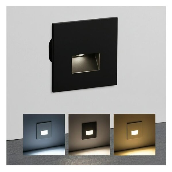 Brilagi - Lampada per scale LED JACK LED/3W/230V 3000/4000/6500K IP65 nera
