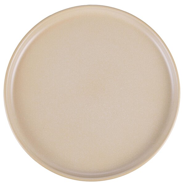 Piatto FRUTTA BERLIN IN GRES (stoneware) Bordo rialzato Finitura matt Decoro effetto Stone Dimensioni � 21,6x h2,3 cm Lavabile in lavastoviglie Utilizzabile nel microonde Colore: sabbia
