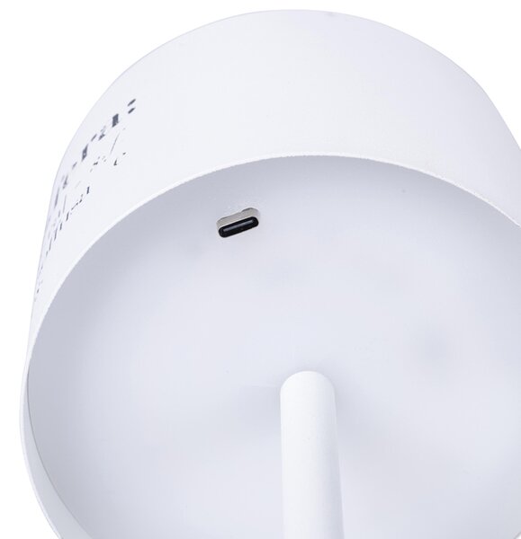 Lampada da Tavolo VICTIONARY LAMPADA TOUCH ATMOSFERA ( Senza Fili) Diametro 16x h38,5 cm Tempo di ricarica 4 ore cm 3W Colore Bianco