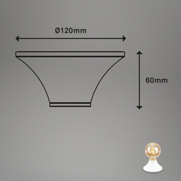 Briloner - Plafoniera per bagno 1xE27/10W/230V IP44 bianca