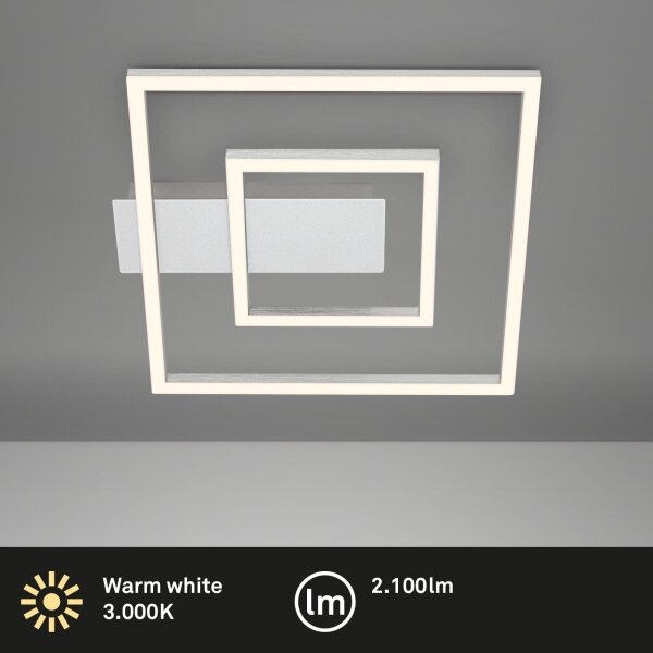 Briloner - Plafoniera LED FRAME LED/22W/230V 3000K 30x32 cm cromo satinato