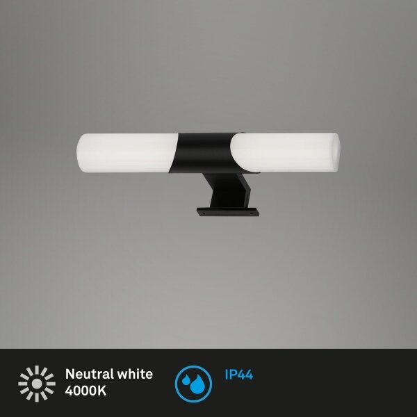 Briloner - Illuminazione a LED per specchio da bagno LED/7W/230V 4000K IP44 32 cm nero