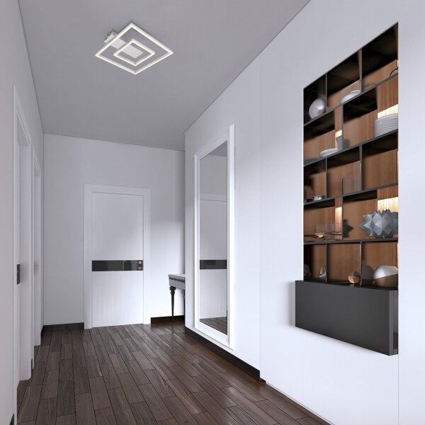 Briloner - Plafoniera LED FRAME LED/22W/230V 3000K 30x32 cm cromo satinato