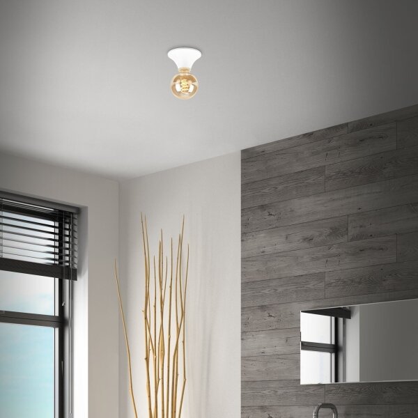 Briloner - Plafoniera per bagno 1xE27/10W/230V IP44 bianca