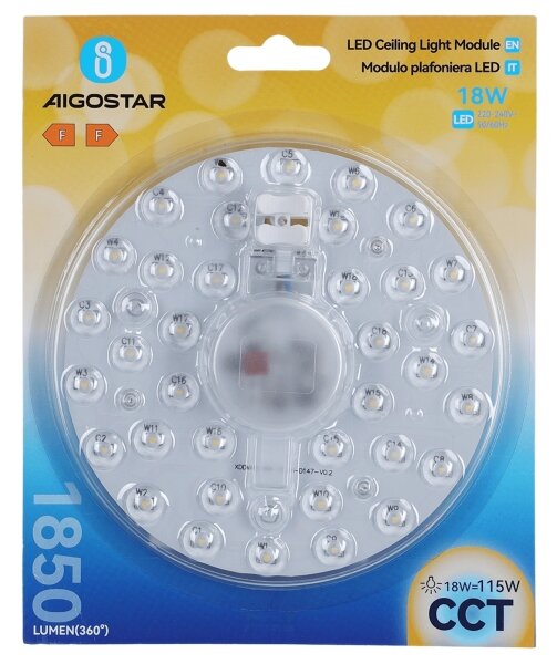 Aigostar - Modulo magnetico LED/18W/230V 3000/4000/6500K
