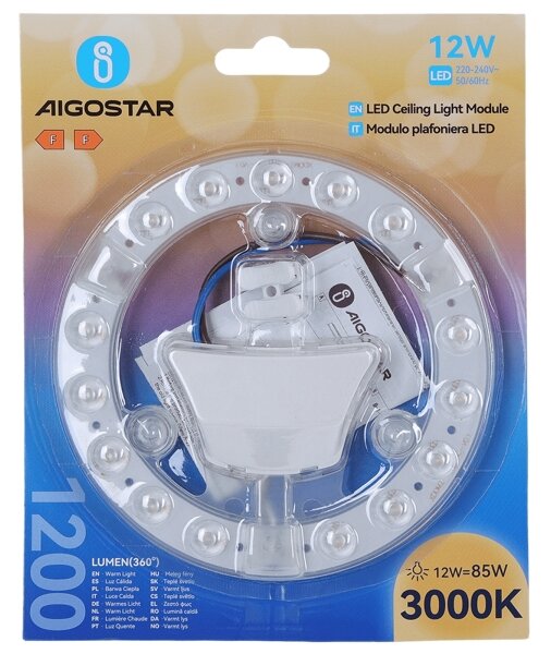 Aigostar - Modulo LED magnetico/12W/230V 3000K