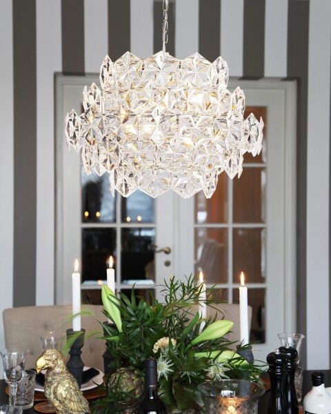 ByRydens 4202350-6510 - Lampadario a sospensione con catena MONARQUE MINI 3xE14/8W/230V trasparente