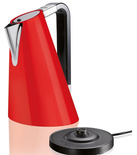 Bollitore Elettronico, VERA EASY si arresta al raggiungimento dell'ebollizione Dimensioni 22x8xh32 cm- Lt 1,7 colore Rosso