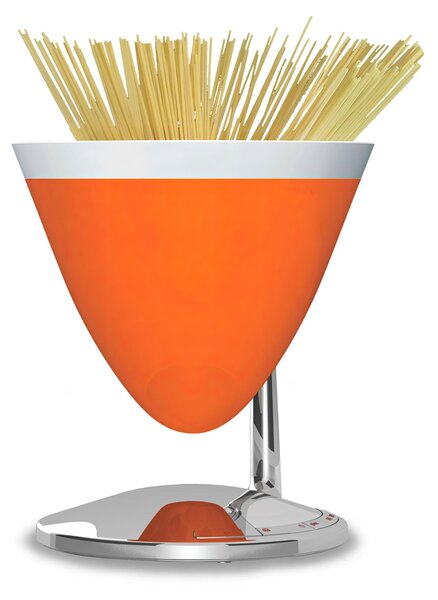 Bilancia da cucina portata massima 3 kg Bugatti Modello UMA Diametro 22xh 24 cm Funzione Bilancia e Timer ciotola removibile colore Arancio