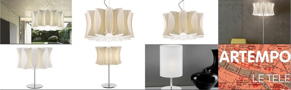 Lampada da tavolo, Lume Larice Ghiaccio VIRUS Dimensioni 44xh48cm-- peso 3,4 kg base in acciaio lucido