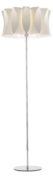 Lampada piantana da TERRA Struttura in acciaio Paralume Fassino bianco VIRUS Dimensioni 52xh 165 cm - 10,90 kg Paralume Fassino bianco