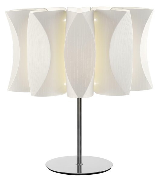 Lampada da tavolo, Lume Fassino bianco VIRUS Dimensioni 44xh48cm- peso 3,4 kg base in acciaio lucido
