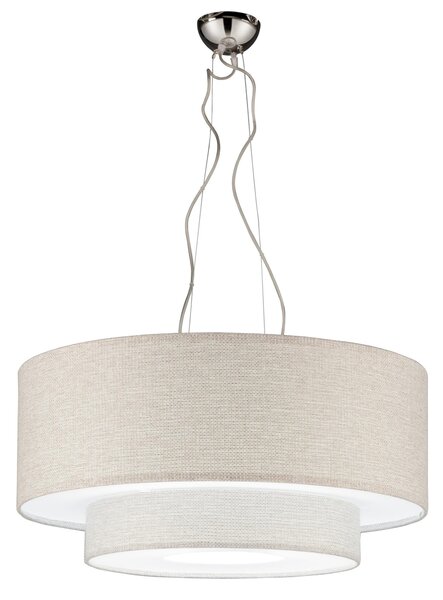 Lampadario a sospensione con Tessuto Chiaro MORFEO BIG �60xh28cm- peso 2,65 kg Supporto in Metallo Sospensione