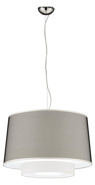 Lampadario a sospensione con Tessuto Micro rete Nera ORION �50xh38cm- peso 1,6 kg Supporto in Metallo Sospensione