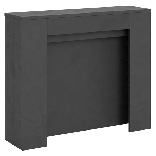 Consolle Allungabile con 3 allunghe KIBA 90x25xh77 cm estensibile fino a 211 cm, Ospita 10 persone 3 Allunghe all'interno Antracite