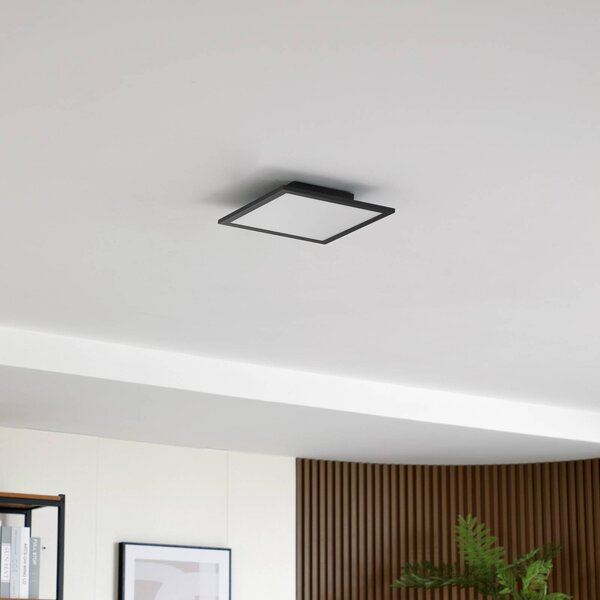 Pannello LED Enhife Lindby, Nero, Studio / Ufficio, Moderno, Plafoniera LED