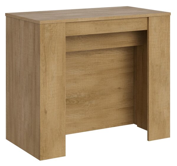 Consolle Allungabile con 4 allunghe Venus 90x48xh77 cm estensibile fino a 296 cm Allunghe all'interno tutto in legno di Frassino colore Quercia Naturale