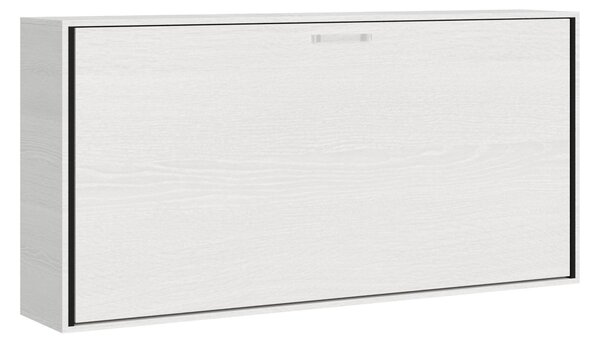 Letto a scomparsa Kando singolo Chiuso Occupa solo 39 cm di profondit�, Dimensioni chiuso 200x39xh97 cm struttura in legno colore Bianco Frassino
