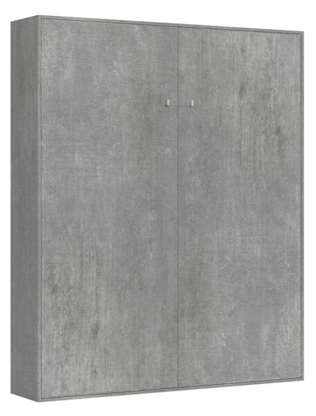Letto a scomparsa Kentaro Matrimoniale Chiuso Occupa solo 39 cm di profondit�, Dimensioni chiuso 174x39xh210 cm struttura in legno colore Cemento