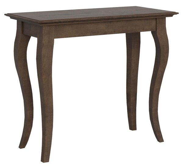 Consolle, salvaspazio allungabile Small Bassano Noce Allungabile fino a 201 cm con tre elementi da 52 cm, tutto in legno di Frassino 92x45xh77 cm colore Noce